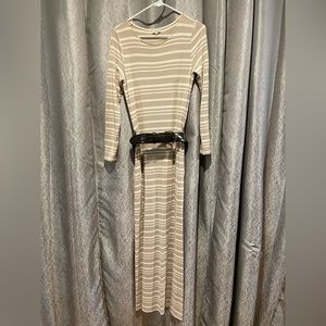 Cremiux Maxi Dress Beige/Cream Stripes - Small